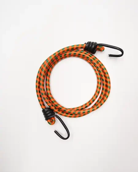 สายรัดของมอเตอร์ไซค์-ความยาว-8-ฟุต-สีส้มสลับเขียว-ยางยืดคุณภาพสูง-ตะขอเหล็กคู่