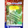 ซองเมล็ดพันธุ์กระเจี๊ยบเขียว-Okra-ตราภูเขาทอง-หน้าซองแสดงรูปผลกระเจี๊ยบสีเขียวสด-ผลดกทรง-5-เหลี่ยม-เนื้อหนา-กรอบอร่อย