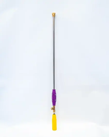 ด้ามพ่นยารุ่นมาตรฐาน-848S-หัวตรง-ความยาว-3-ฟุต-สีม่วง-เหลือง-หัวทองเหลือง-ก้านสแตนเลส