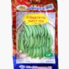 ซองเมล็ดพันธุ์ถั่วลันเตาหวาน-Sweet-Pea-ตราภูเขาทอง-หน้าซองแสดงรูปฝักถั่วลันเตาสีเขียวสดอวบอิ่มเรียงสวย-รสหวานกรอบ-ติดฝักดก