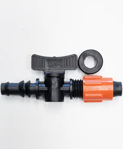 วาล์วเทปน้ำหยด-16-มม-ด้ามส้ม-รุ่น-LV01-พร้อมลูกยางกันซึม