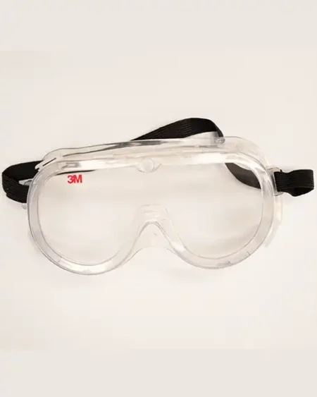 แว่นครอบตานิรภัย-3M-เลนส์ใส-ป้องกันสารเคมีและฝุ่นละออง-ดีไซน์กระชับใบหน้า